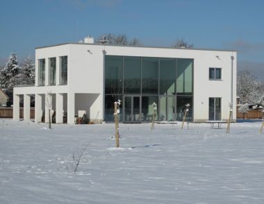 Rückseite Haus Zeier mit Posten-Riegelkonstruktion